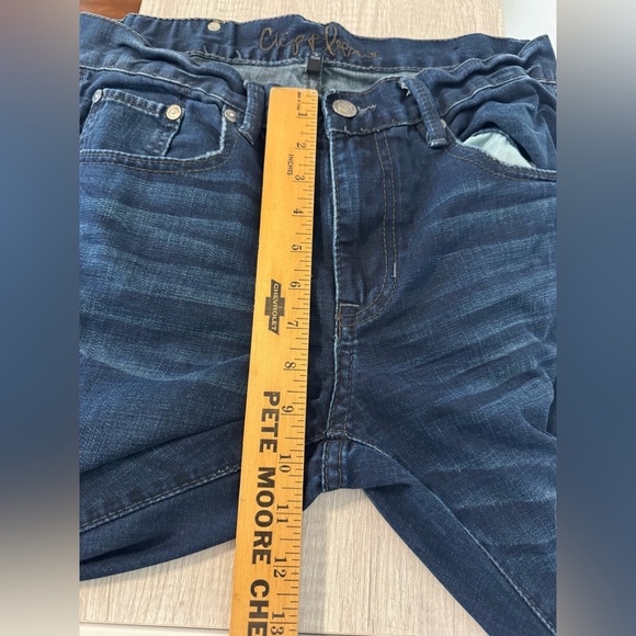 Chip & Pepper Ike Slim Straight Jeans Distressed Dark Wash Mens 31x32 - Picture 6 of 9